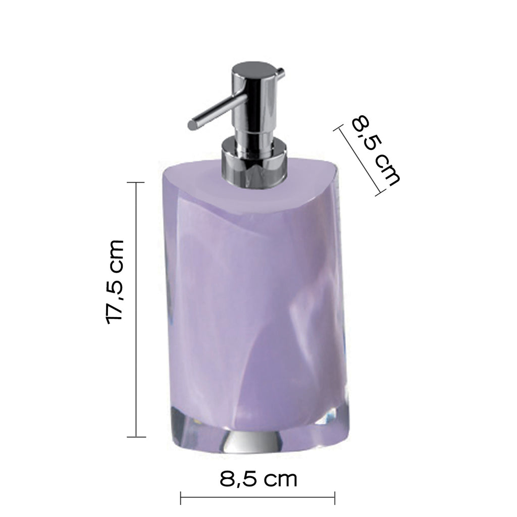 Dosasapone con erogatore in metallo Gedy serie Twist - Lilla