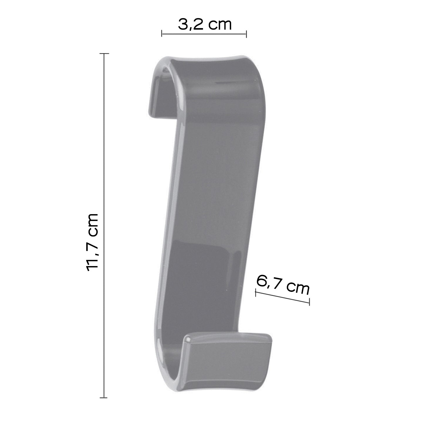 Appendiabiti per termoarredo modello Merlino - Grigio