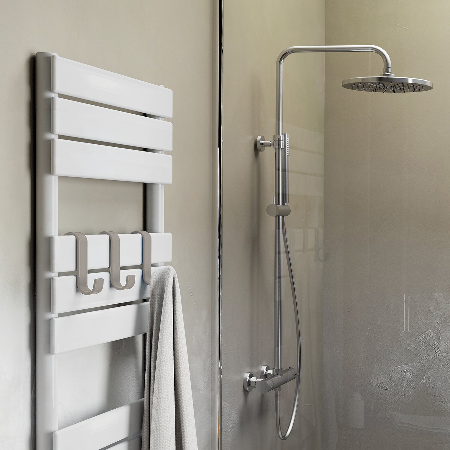 Appendiabiti per termoarredo modello Merlino - Beige