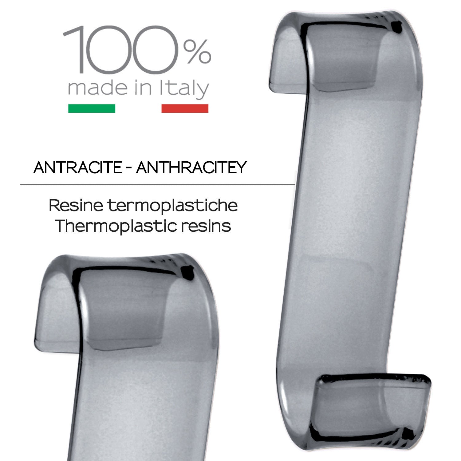 Appendiabiti per termoarredo modello Merlino - Antracite