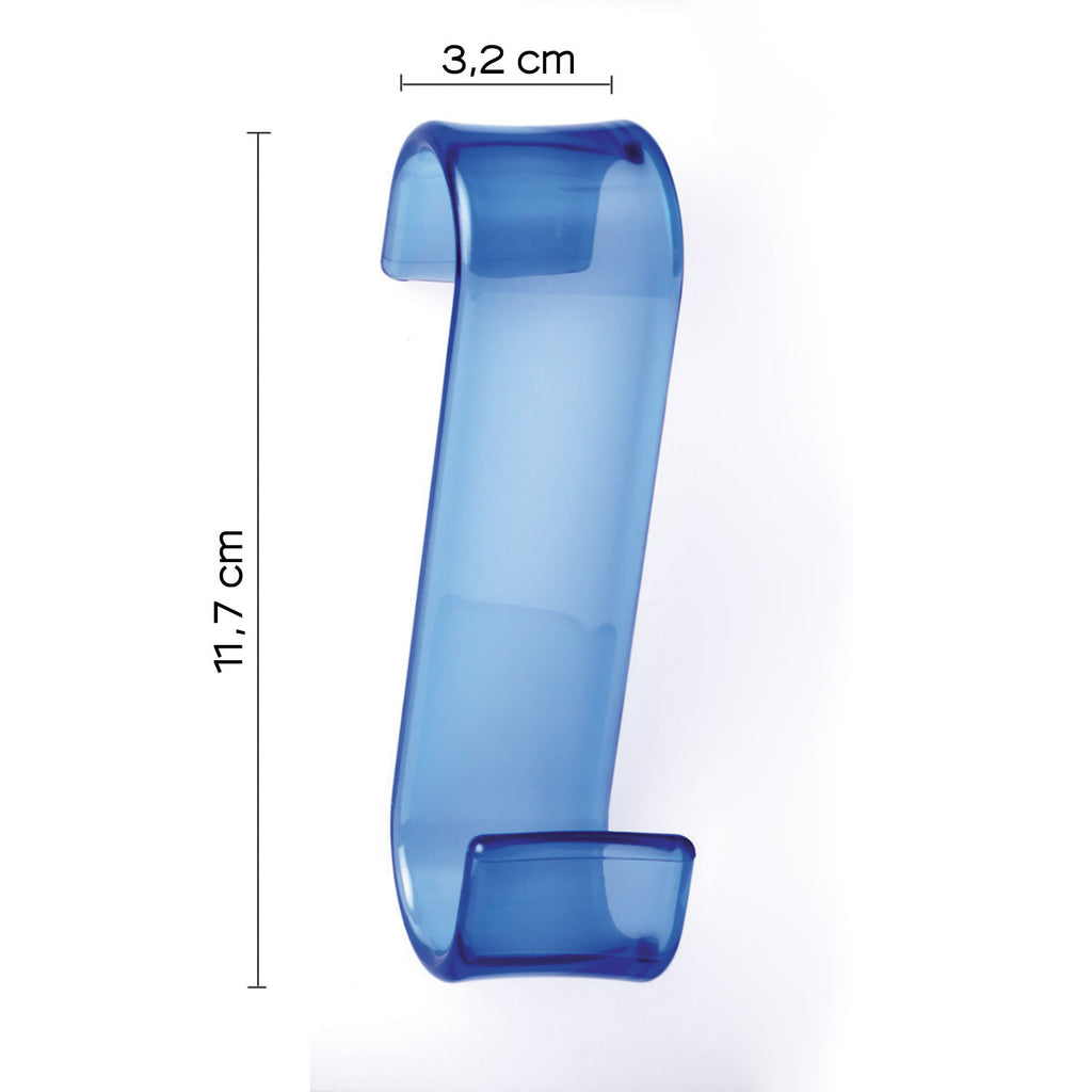 Appendiabiti per termoarredo modello Merlino - Blu trasparente