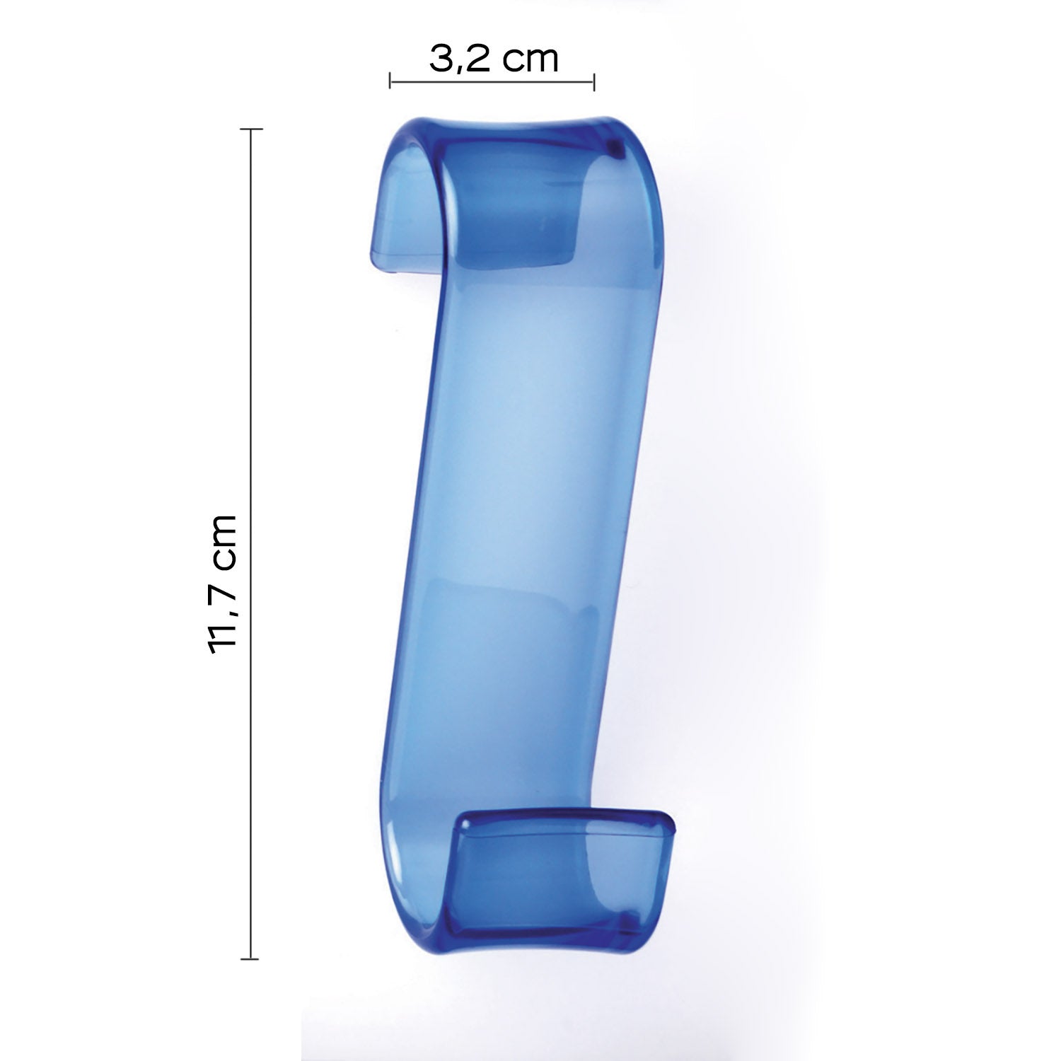 Appendiabiti per termoarredo modello Merlino - Blu trasparente