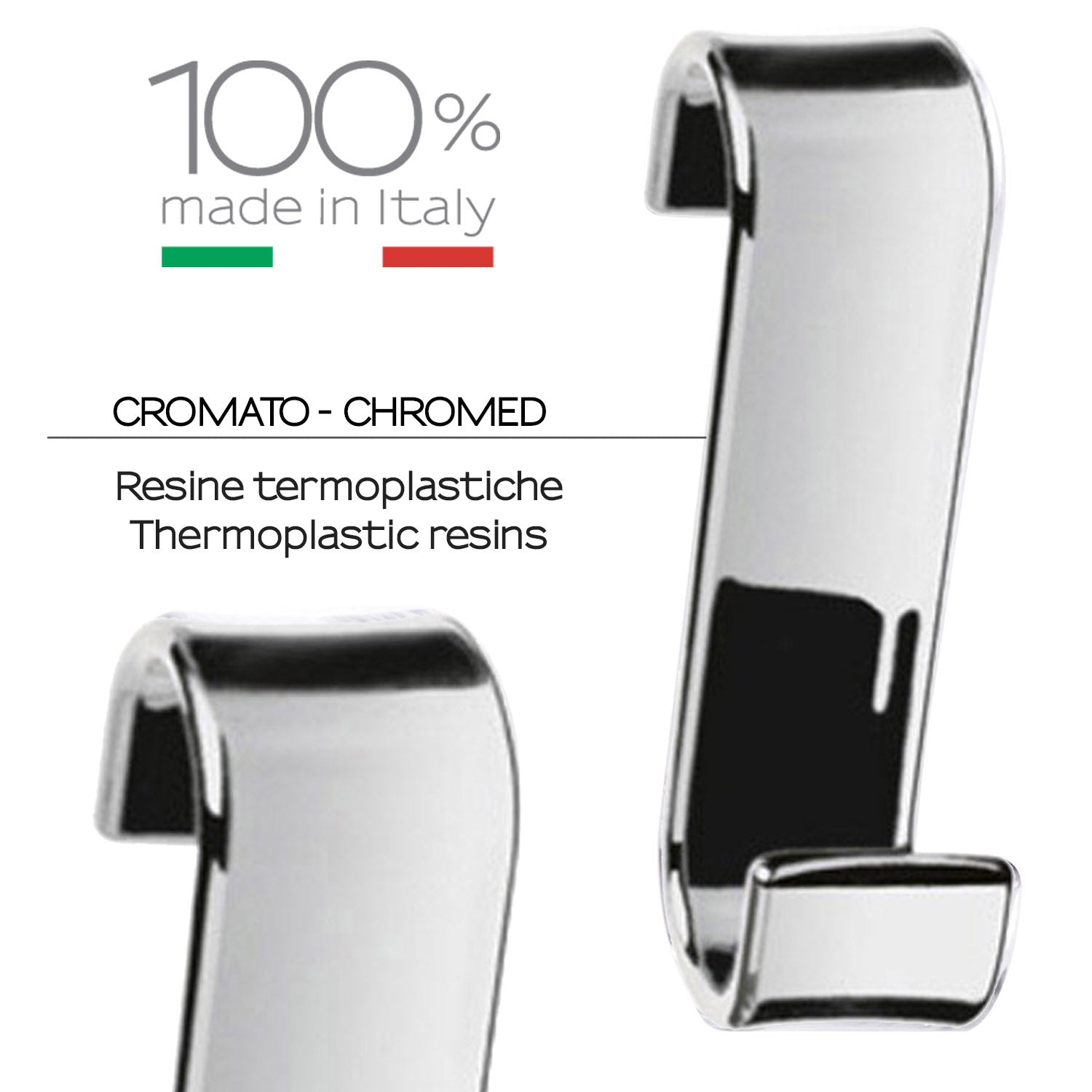Appendiabiti per termoarredo modello Merlino - Cromato