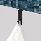 Appendiabiti Morgana singolo sopraporta da 40 mm - Nero Matt