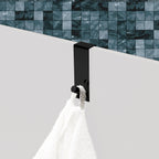 Appendiabiti Morgana singolo sopraporta da 20 mm - Nero Matt