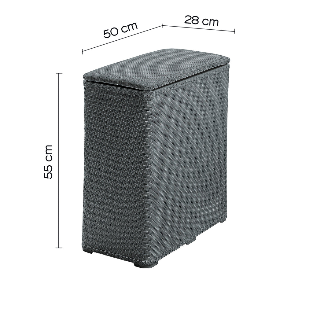 Porta biancheria in resine termoplastiche della collezione ''Ambrogio'' by Gedy - Grigio