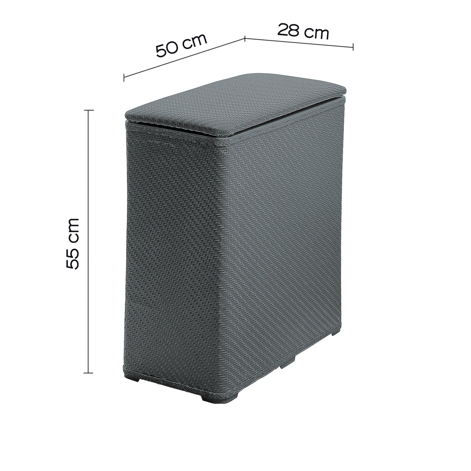 Porta biancheria in resine termoplastiche della collezione ''Ambrogio'' by Gedy - Grigio