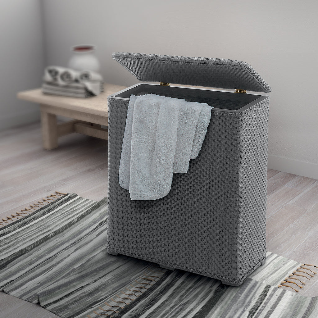 Porta biancheria in resine termoplastiche della collezione ''Ambrogio'' by Gedy - Grigio