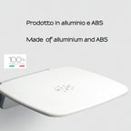 Sedile ribaltabile per doccia modello Prima Classe di Gedy - Bianco/Cromato