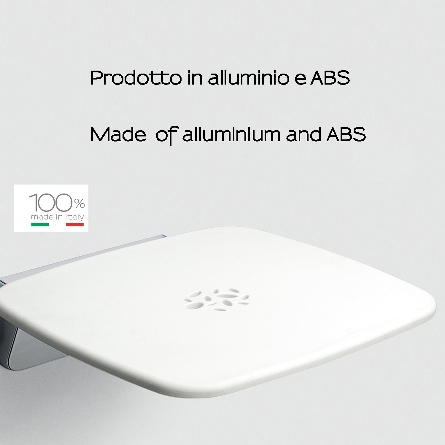 Sedile ribaltabile per doccia modello Prima Classe di Gedy - Bianco/Cromato