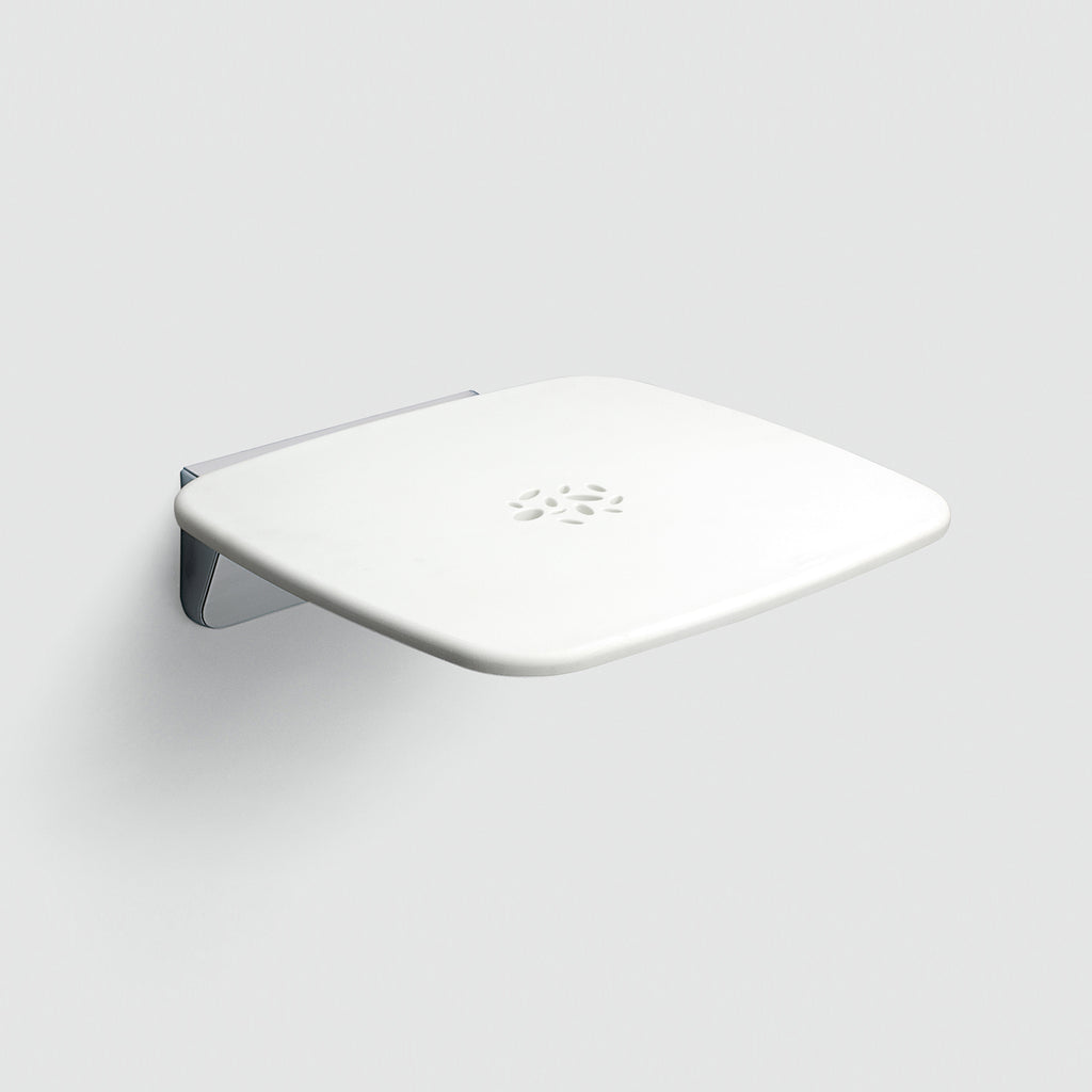 Sedile ribaltabile per doccia modello Prima Classe di Gedy - Bianco/Cromato