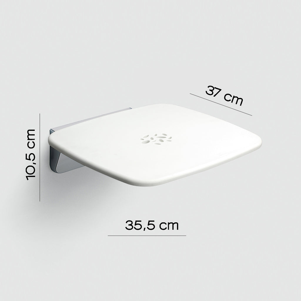 Sedile ribaltabile per doccia modello Prima Classe di Gedy - Bianco/Cromato