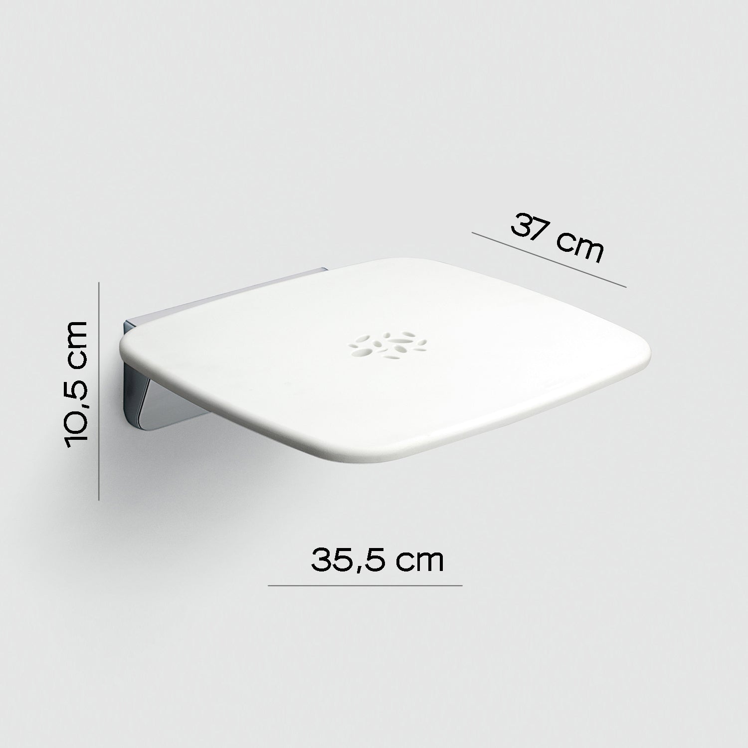 Sedile ribaltabile per doccia modello Prima Classe di Gedy - Bianco/Cromato