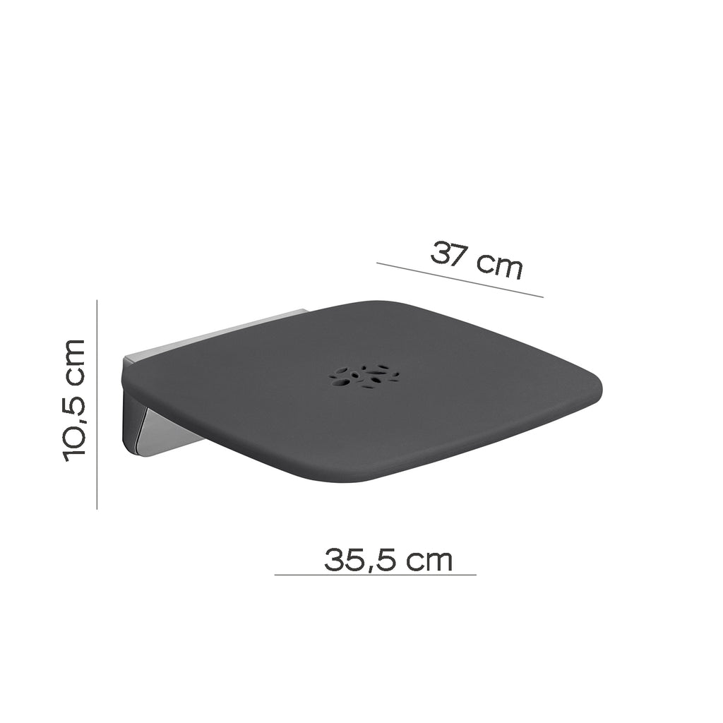 Sedile ribaltabile per doccia modello Prima Classe di Gedy - Antracite