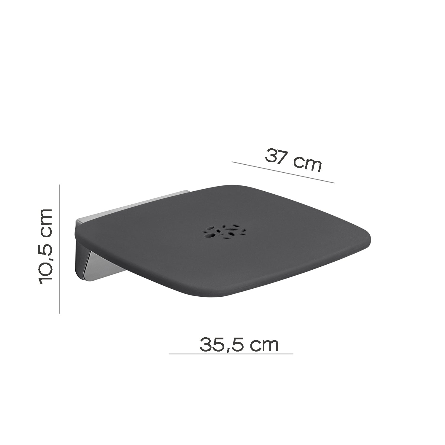 Sedile ribaltabile per doccia modello Prima Classe di Gedy - Antracite