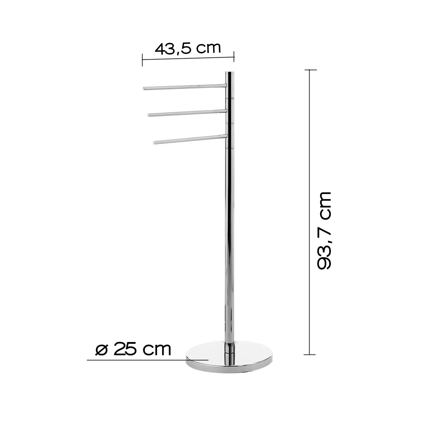 Piantana portasalviette modello Tracy di Gedy - Cromo