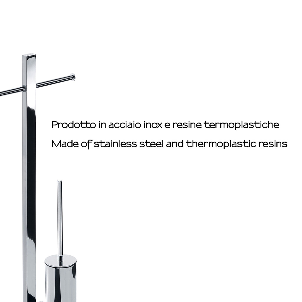 Piantana portarotolo di Gedy modello Tobia in Acciaio Inox - Cromato