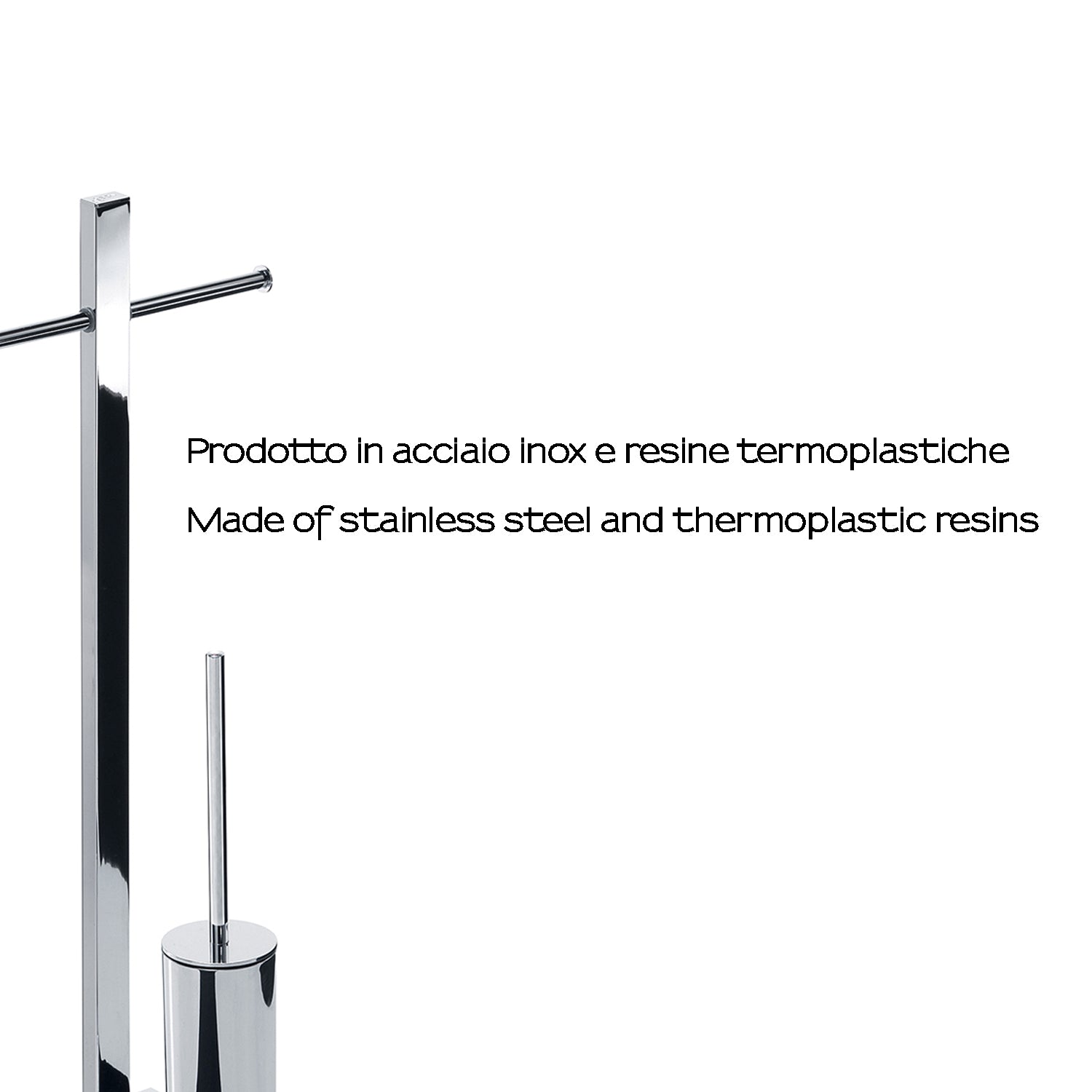Piantana portarotolo di Gedy modello Tobia in Acciaio Inox - Cromato