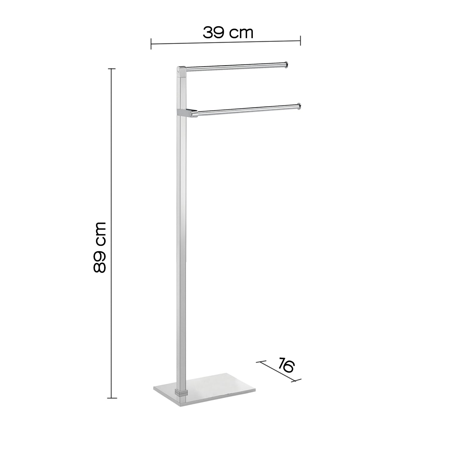 Piantana porta asciugamani modello Maine di Gedy in acciaio inox - Cromato