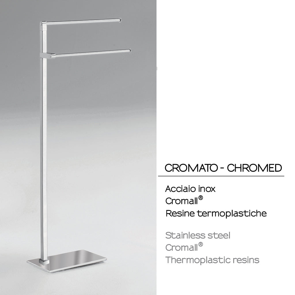 Piantana porta asciugamani modello Maine di Gedy in acciaio inox - Cromato