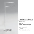 Piantana porta asciugamani modello Maine di Gedy in acciaio inox - Cromato