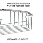 Portaoggetti doccia angolare modello Augustus di Gedy - Cromato
