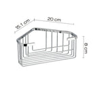 Portaoggetti doccia angolare modello Augustus di Gedy - Cromato