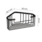 Portaoggetti doccia angolare modello Augustus di Gedy - Nero Matt