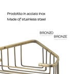 Portaoggetti doccia angolare modello Augustus di Gedy - Bronzo