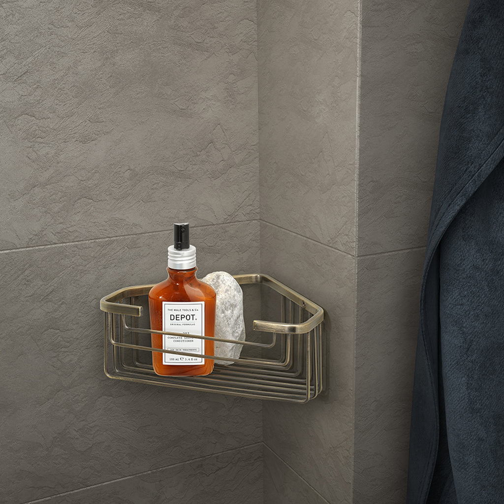 Portaoggetti doccia angolare modello Augustus di Gedy - Bronzo