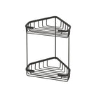 Portaoggetti doccia angolare a due ripiani modello Augustus di Gedy - Nero Matt