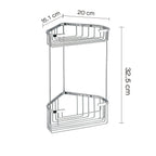 Portaoggetti doccia angolare modello Augustus Alto di Gedy - Cromato