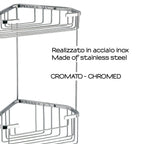 Portaoggetti doccia angolare modello Augustus Alto di Gedy - Cromato