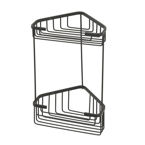 Portaoggetti doccia angolare modello Augustus Alto di Gedy - Nero Matt