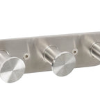 Appendino bagno triplo in acciaio inox spazzolato fissaggio con viti o colla linea Blizz Metaform