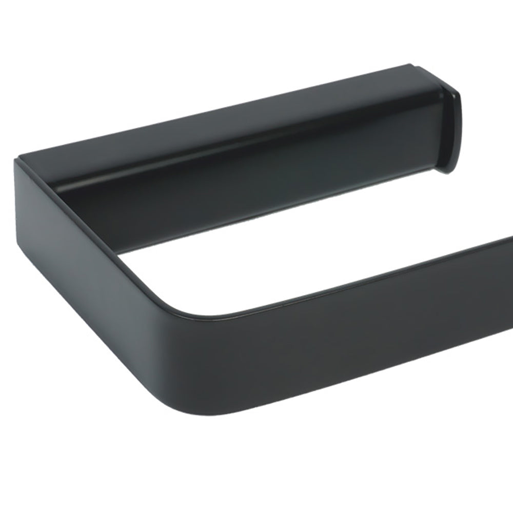 Portarotolo in acciaio verniciato nero fissaggio con viti o colla mod.25 Metaform