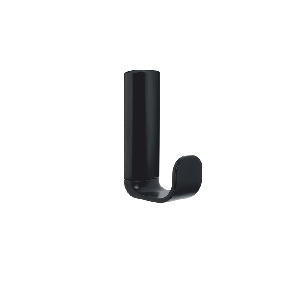 Appendino bagno in acciaio verniciato nero fissaggio con viti o colla mod.25 Metaform