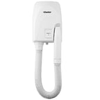 Asciugacapelli a muro in ABS con tubo antistrappo - Bianco