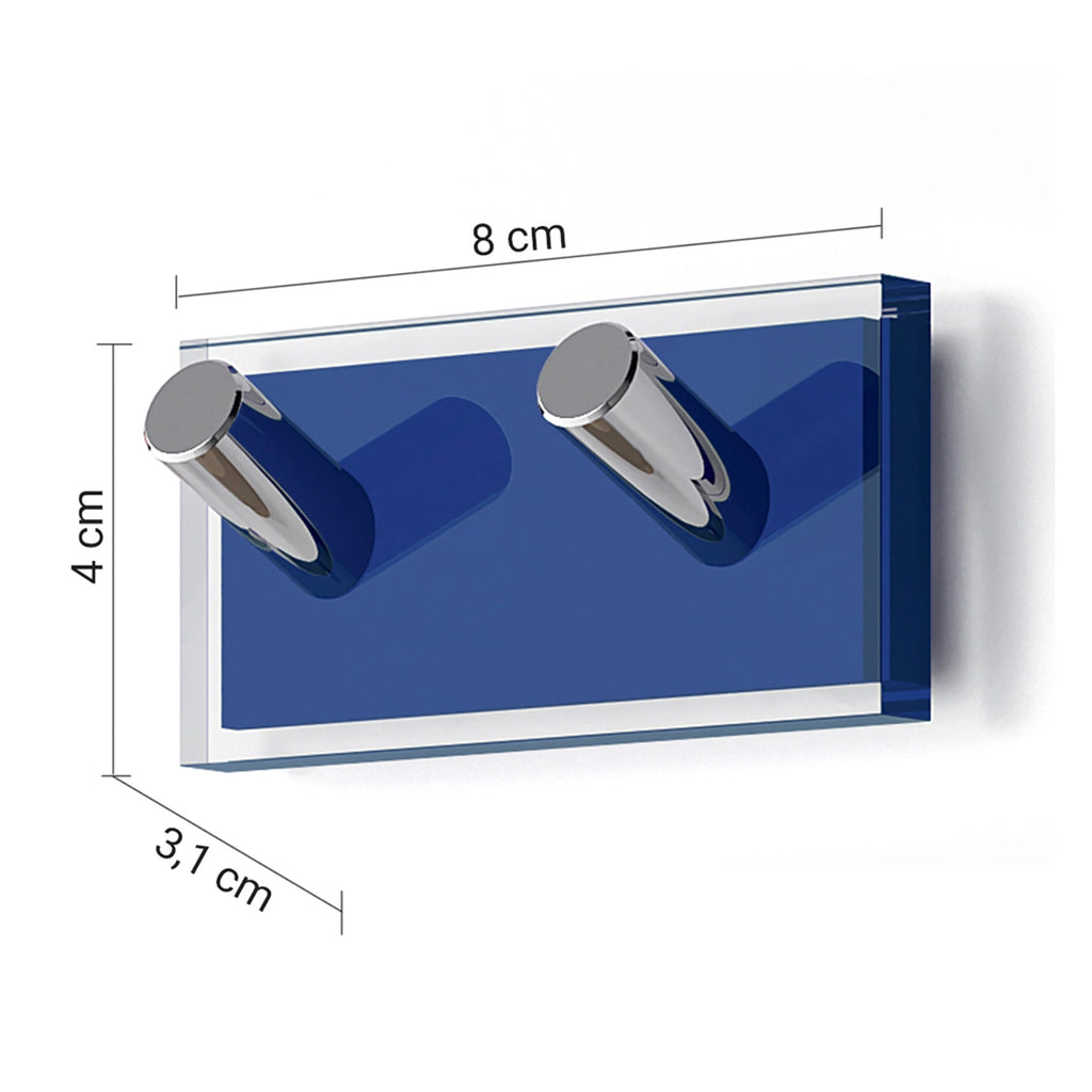 Appendino doppio della collezione Rainbow di Gedy - Blu