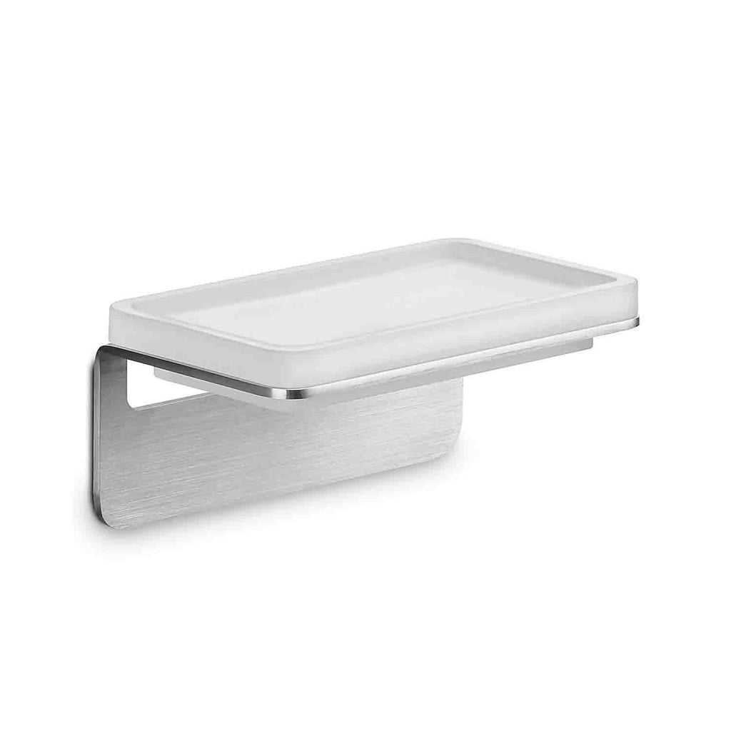 Porta sapone satinato con biadesivo collezione Over di Colombo Design