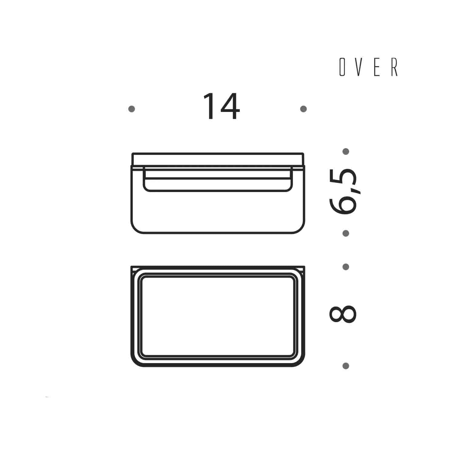 Porta sapone satinato fissaggio con viti collezione Over di Colombo Design