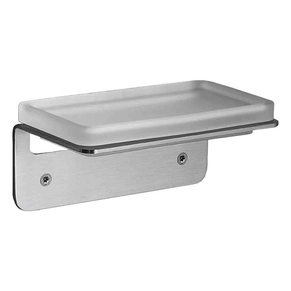 Porta sapone satinato fissaggio con viti collezione Over di Colombo Design