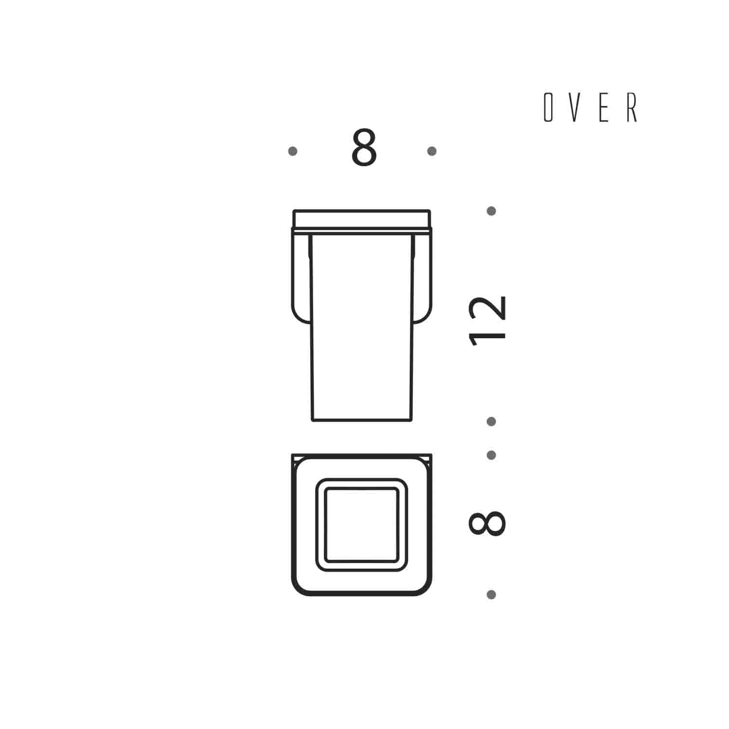 Porta bicchiere satinato con biadesivo collezione Over di Colombo Design