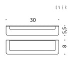 Porta salvietta 30cm satinato con fissaggio viti collezione Over di Colombo Design