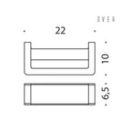 Porta salvietta ad anello satinato con fissaggio viti collezione Over di Colombo Design