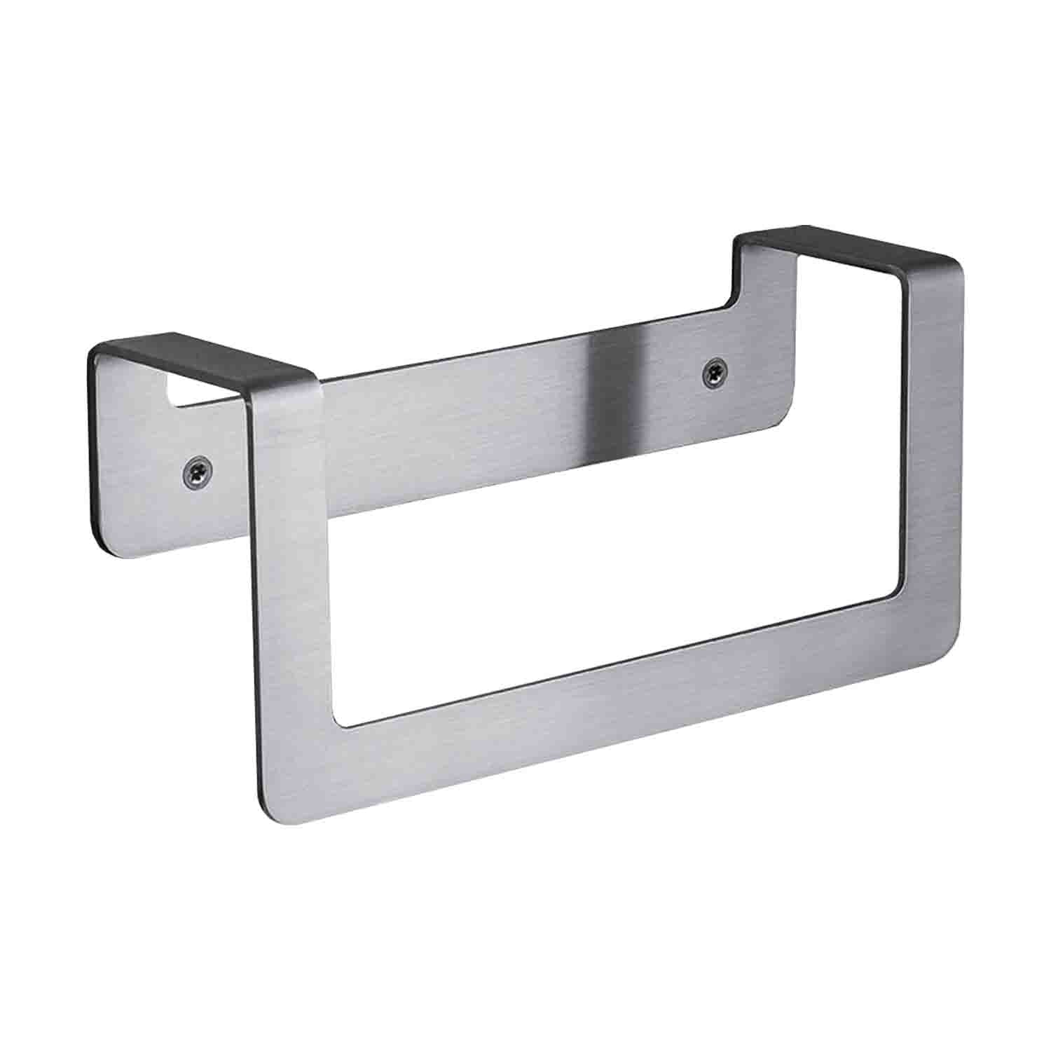 Porta salvietta ad anello satinato con fissaggio viti collezione Over di Colombo Design