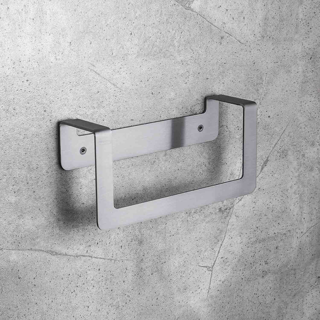 Porta salvietta ad anello satinato con fissaggio viti collezione Over di Colombo Design
