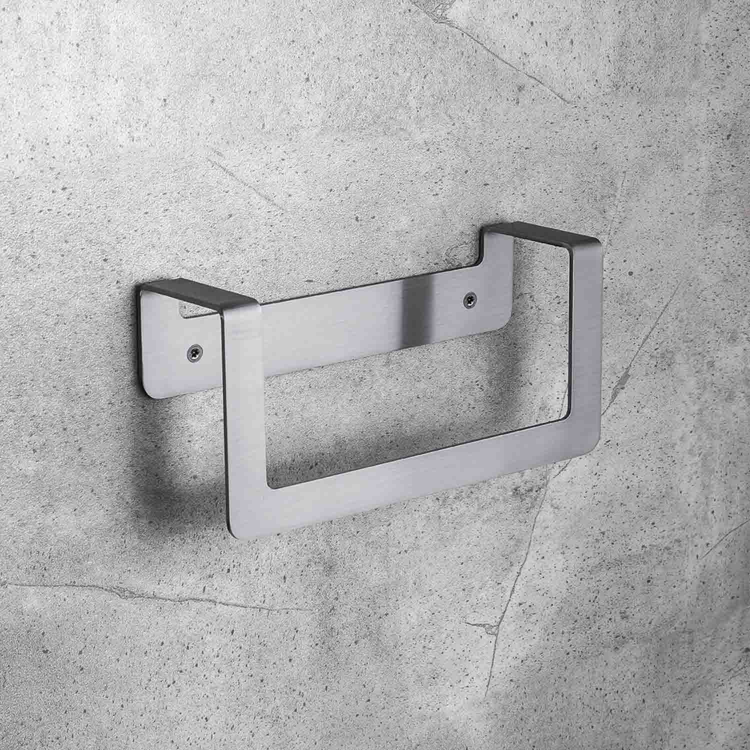 Porta salvietta ad anello satinato con fissaggio viti collezione Over di Colombo Design