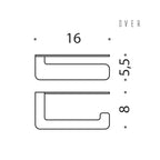 Porta rotolo satinato con fissaggio viti collezione Over di Colombo Design