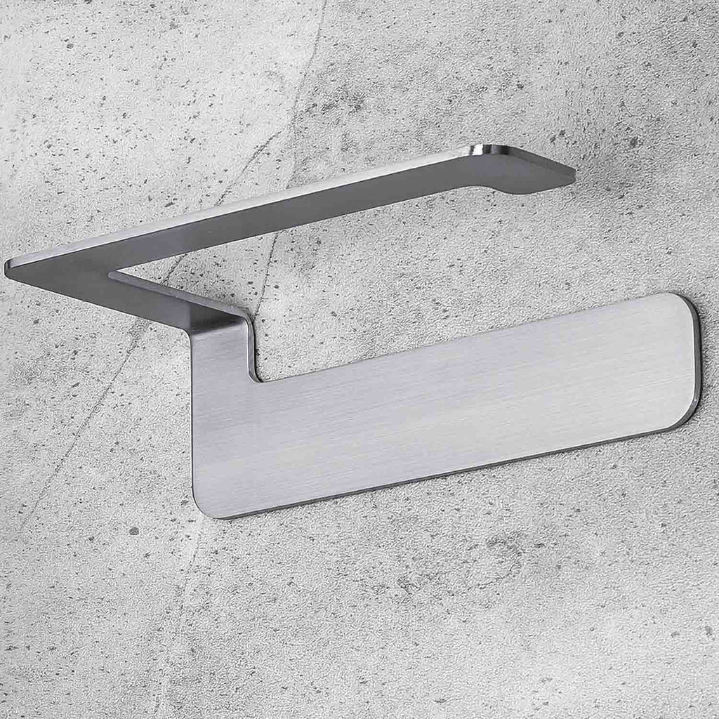 Porta rotolo satinato con fissaggio viti collezione Over di Colombo Design